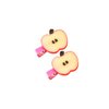 2PCS Red Apple Hair Clips for Women Girls Bangs Side Hairpins Funny Barrettes Duckbill Hair Accessories