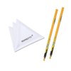 Crystal Pick up Tool Rhinestones Picker Pencil Nail Art Gem Wax Pen Yellow 2pcs + 3 Triangular plates