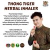 Thong Tiger Herbal Inhaler – Thai Nasal Inhaler with Menthol, Peppermint Oil & Herbal Blend for Sinus Relief, Clear Breathing & Aromatherapy – Pocket-Sized Natural Remed (1)