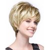 SEVENCOLORS Short Blonde Wigs for White Women Layered Mixed Blonde Pixie Cut Wigs with Bangs Synthetic Short Hair Replacement Wigs