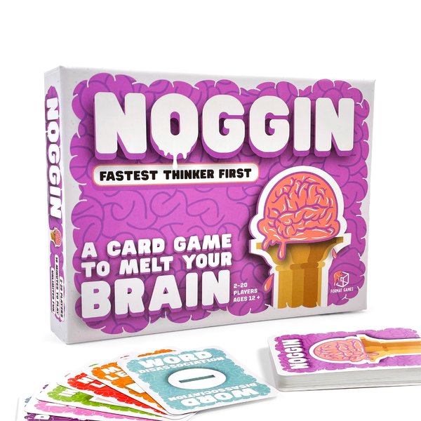Format Games Noggin Party Game - Hilarious Fast-Thinking Word Game, Challenging and Addictive Strategy Card Game for Kids & Adults, Ages 10+, 3+ Players, 10 Minute Playtime, Made