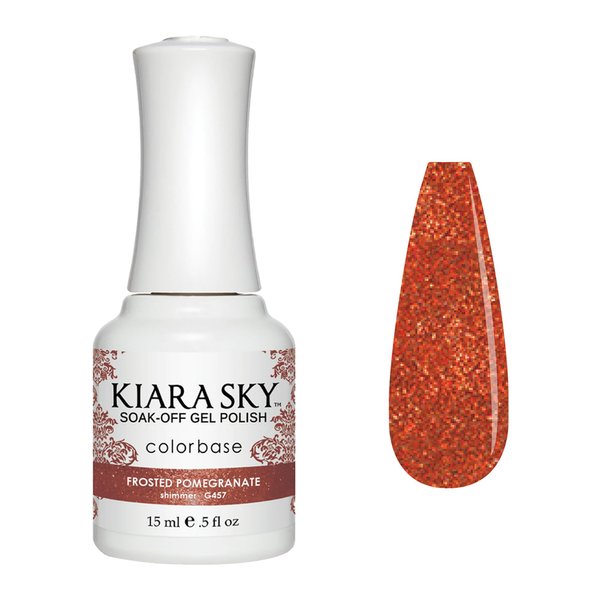 Kiara Sky Soak Off Gel Nail Polish 0.5 fl oz, FROSTED POMEGRANATE (G457)