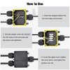 Waterproof Junction Box, IP68 Outdoor Junction Box, 2 PCS 3 Way Plug Line External Junction Box, M25 Plastic Electrical Junction Box Suitable for Tunnel Lights, Garden Lights, Landscape Lights