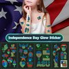 70PCS 4th of July Decorations Temporary Tattoos，Red White and Blue Party Supplies，Fourth of July Glow in The Dark Sticker Patriotic Party Decorations Favors Supplies Independence Day Memorial Day Decorations