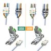 LINKUP - RJ45 Connectors Cat6A (12 Pack) Shielded Zinc-Alloy Housing Modular Termination Plug | 10G Easy Internet Tool Free Plugs | for Cat6A up to 22AWG Solid Bulk S/FTP Ethernet Cable [Green]