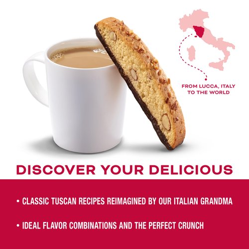 Nonni's Cioccolati Biscotti - Individually Wrapped Italian Almond & Dark Chocolate Cookies - Kosher Coffee Biscotti - 21 oz