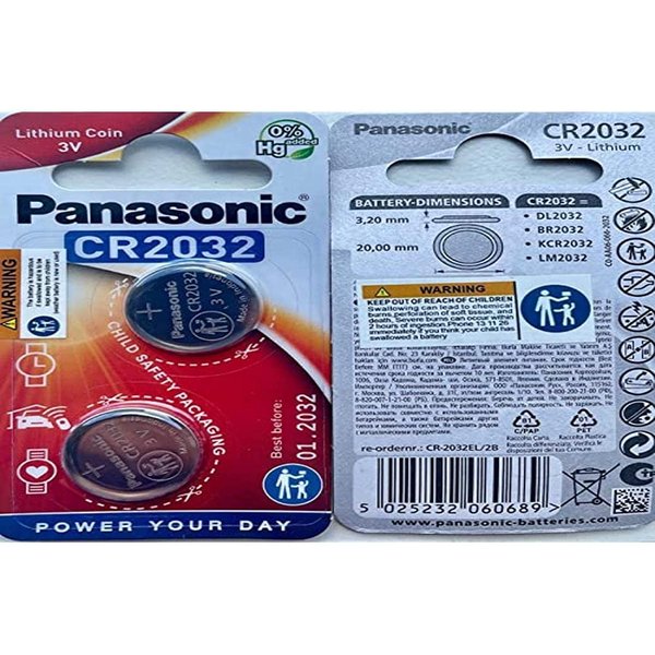 Panasonic 2 Cr2032 3 Volt Lithium Batteries