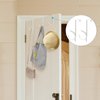 FYY Over The Door Hooks - 2 Pack Door Hangers with Sponge Pad Prevent Scratches Heavy Duty Organizer Hooks for Living Room, Bathroom, Bedroom, Kitchen Hanging Clothes, Robe, Towels, Hats, Bags White