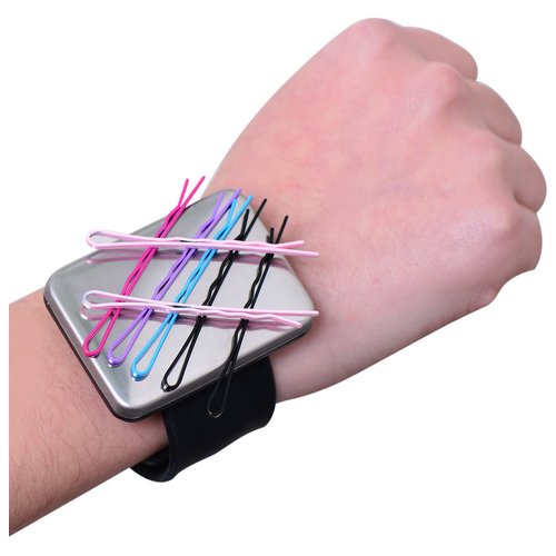 PERFEHAIR Magnetic Silicone Wrist Strap Bracelet for Convenient Storage of Bobby Pins and Clips (1-Pack)