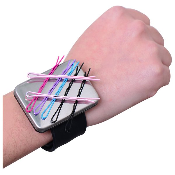 PERFEHAIR Magnetic Silicone Wrist Strap Bracelet for Convenient Storage of Bobby Pins and Clips (1-Pack)
