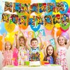 Bloons TD 6 Birthday Party Decorations, Bloons TD Video Game Party Supplies set with Happy Birthday Banner, Cake Cupcake Toppers, Balloons for Fans Adults Party Decorations