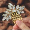 Unicra Gold Rhinestone Bride Hair Comb Bridal Wedding Hair Piece Crystal Hair Accessories for Women and Girls (Gold)