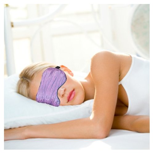 Relaxso Silk Therapy Lavender Eye Mask, Chiffon Crinkle Violet