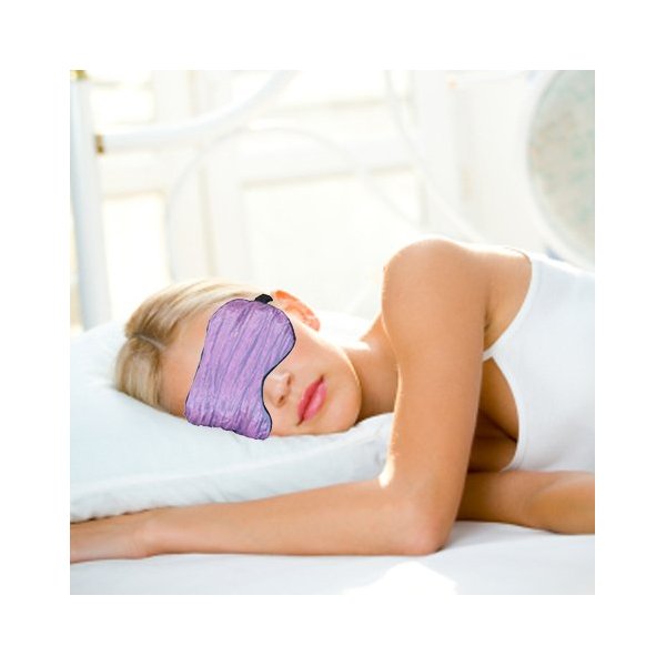 Relaxso Silk Therapy Lavender Eye Mask, Chiffon Crinkle Violet