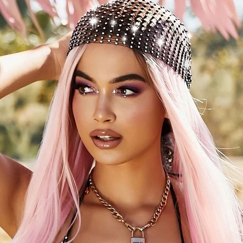 Rhinestone Head Scarf Rhinestone Mesh Headband Black Glitter Wide Hairbands Crystal Nightclub Headscarfs Stretchy Black Headwrap Rave Party Head Wraps Rave Costume Hair Accessories for Women Girls