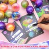 AMENON 24 Pack Valentines Day Galaxy Putty Slime Kit with Valentines Cards Gifts for Kids Boys Girls Colorful Stress Relief Fidget Toys Set for Valentine Classroom Exchange School Prizes Party Favors