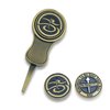 Mobile Pro Shop Golf Single Prong Divot Tool W/Removable Marker Antique Brass
