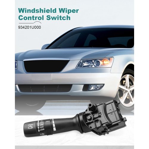JUWEVAZU 93420-1U000 Windshield Wiper Control Switch Fit for Kia Rio 2012-2017, Fit for Hyundai Sonata 2011-2014 Fit for Hyundai Elantra 2011-2016 Fit for Forte Koup Forte5 Forte 2014-2016
