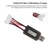 SUNGOOYUE CX405 4CH USB Battery Charger, Plastic Micro Mini USB Battery Charger for 1S 3.7V Lipo LiHV 3.8V Battery for RC Helicopter
