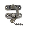 uxcell Antique Vintage Lock Clasp Right Latch Hook Hasp 42mm x 37mm Swing Arm Latch Plated Bronze, 5 pcs w Screws