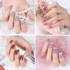 MOLILON 2000 Pieces French Tip Nail Guides French Nail Stickers Nail Art Tips Guides Self-Adhesive French Manicure Strips for Edge Auxiliary Stickers DIY Nail Stencil Tools (45 Design, 48 Sheets)