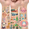 EMOME Kids Temporary Tattoos Set, 56 Sheets Kids Tattoos Designs for Boys and Girls Birthday Party Decorations Games, Kids Party Favors Fake Tattoos Bulk (Glitter)