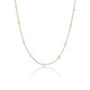 Sewyer Dainty Gold Pearl Necklace for Women 14K Gold Plated Minimalist Pearl Chain Necklace Classic Tiny Pearl Beaded Necklace Delicate Everyday Jewelry Gift