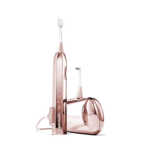 Supersmile Zina45 Deluxe Sonic Pulse Electric Toothbrush w/Patented 45° Soft Bristles, USB Rechargeable Whitening Tooth Brush w/Polishing Head and Travel Case for Adults & Children
