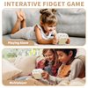 Intoypad Pop Game Light Up Fidget Toy for Kids, 6 Modes LED Screen Quick Push Pop Game Controller Electric Fidget Popper Car Game Quick Push Bubble Game Birthday Toys for Kids White