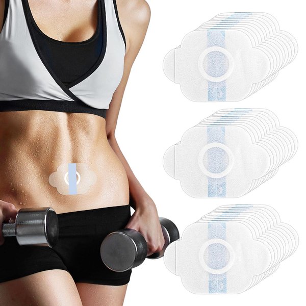 30pcs Castor Oil Pack Wrap, Anti Leakage Organic Patches Self Adhesive Castor Oil Belly Button Pad Sticker Cover for Shoulders Navel Joints Ideal Gift for Home Travel