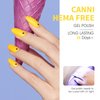 CANNI 6Pcs 9ml Yellow Gel Nail Polish Set- Orangr Red Yellow Gel Polish Kit DIY at Home Salon Christmas New Year's Gifts for Girls