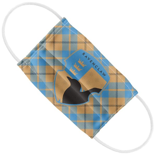 Popfunk Harry Potter Kids Ravenclaw Plaid Logo 1-Ply Reusable Face Mask Covering with Adjustable Nose Wire
