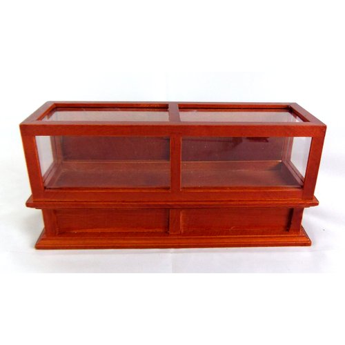 Dollhouse Miniature Store Display Case in Walnut