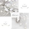 Gorais Crystal Wedding Hair Comb for Wedding Silver Pearl Headpiece Bridal Hair Accessories for Women and Girls