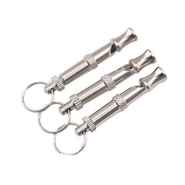 VizGiz 3 Pack Dog Whistle Training to Stop Barking to Make Dogs Come to You Ultrasonic Sound with Adjustable Frequencies Sit Down Recall Repel Silent Bark Control Tool
