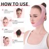 Yiiektily Reusable V-Band Face Mask, Chin V-Line Mask, V-Line Mask for Women, Comfortable and Breathable Adjustable V-Line Mask（Pink）