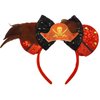 ZHENNAN Mouse Ears Headbands for Women, Red Pirate Hat Bows Ears Headbands, Pirate Costume Cartoon Themed Events Birthday Party Decorations Hair Accessoires