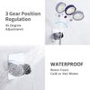 KAIYING Self Adhesive Handheld Shower Head Holder Wall Mount, Adjustable Angle Rv Shower Head Holder, Bathroom Shower Wand Holder, Universal Shower Bracket, ABS, Chrome