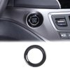 HIRUFAIT Engine Start Stop Switch Button Frame Trim for Honda Pilot 2016-2022/ Ridgeline 2017-2023/ Passport 2019-2023, ABS Material Start Stop Push Button Ring Sticker (Glossy Black)