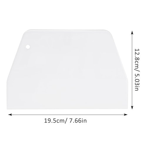 Kichvoe Plastic Dough Scraper Set - 2Pcs Cake Decorating Tools Bowl Icing Scraper for Dough Cutting and Smoother for Home Baking Easy to Use for Cake DIY, 7.67 * 5.03 * 0.07inch