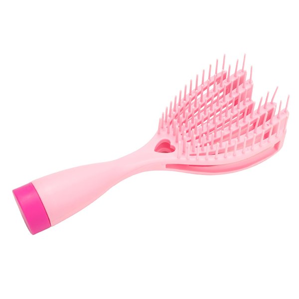 Biiange Elastic Hollow Fluffy Comb, Portable massage Styling Comb, Multifunction Hollow Out Hair Brush, Ladies Hairdressing Styling Comb, Non-Knotting Static-Free Massage Comb (1Pack, Pink)