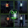 ConKrian LED Reflective Vest USB Rechargeable Running Gear Night Light up Vest Safety Gear Adjustable Elastic Size Night Running LED VES for Men/Women/Child (Green)
