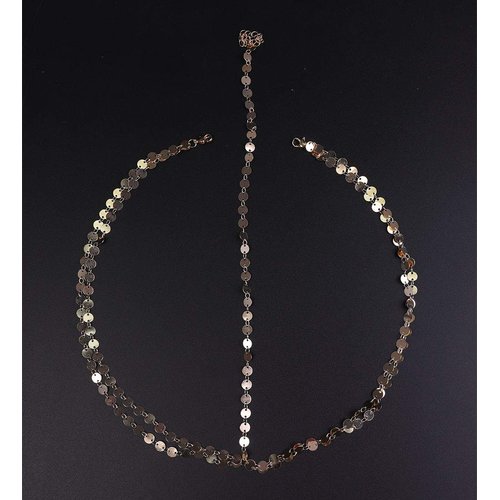 Denifery Bridal Boho Gold Head Chain Bridal Headpiece Bohemian Wedding Hair Accessories