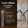 High Sierra Showerheads E-Z Reach Solid Metal Shower Arm Extension, Chrome Finish, 6"