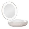 Zadro 4.5" Round LED Compact Mirror 10X/1X Travel Mirror with Lights and Magnification 3 AAA batteries LED Makeup Mirror