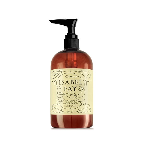 Isabel Fay Natural Water Based Personal Lubricant for Sensitive Skin, NO Parabens, NO Glycerin, 16 oz