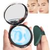 Oil-Controlled Matte Finish Powder: Silky, Skin-Adhering, Natural, Long-lasting, and Dimensional Pressed Powder Compact with Mini Powder Puff for Long-Lasting Makeup