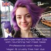 Smart Beauty Purple Hair Dye Semi Permanent, Bright Purple Hair Dye Perfect for Light Blonde, with Non-Drip Pre Mixed Formulation with Hair Conditioning Cream, Hair Colour, Vegan, Cruelty Free