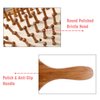 JewelryWe Natural Bamboo Paddle Hair Brush-Detangling Scalp Massage Hair Comb for All Hair Types
