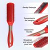 VOCOSTE 1 Pcs Hair Brush, Detangling Brush for Women and Men, Hair Brush for Straight, Curly, Long, Short, Dry Hair, Red, Plastic